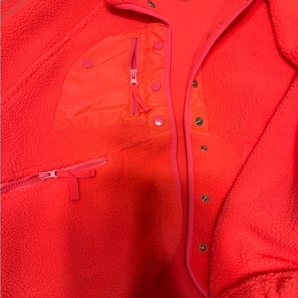 Zenana Coral Sherpa Pullover Snap Front Fleece - Picture 2 of 2